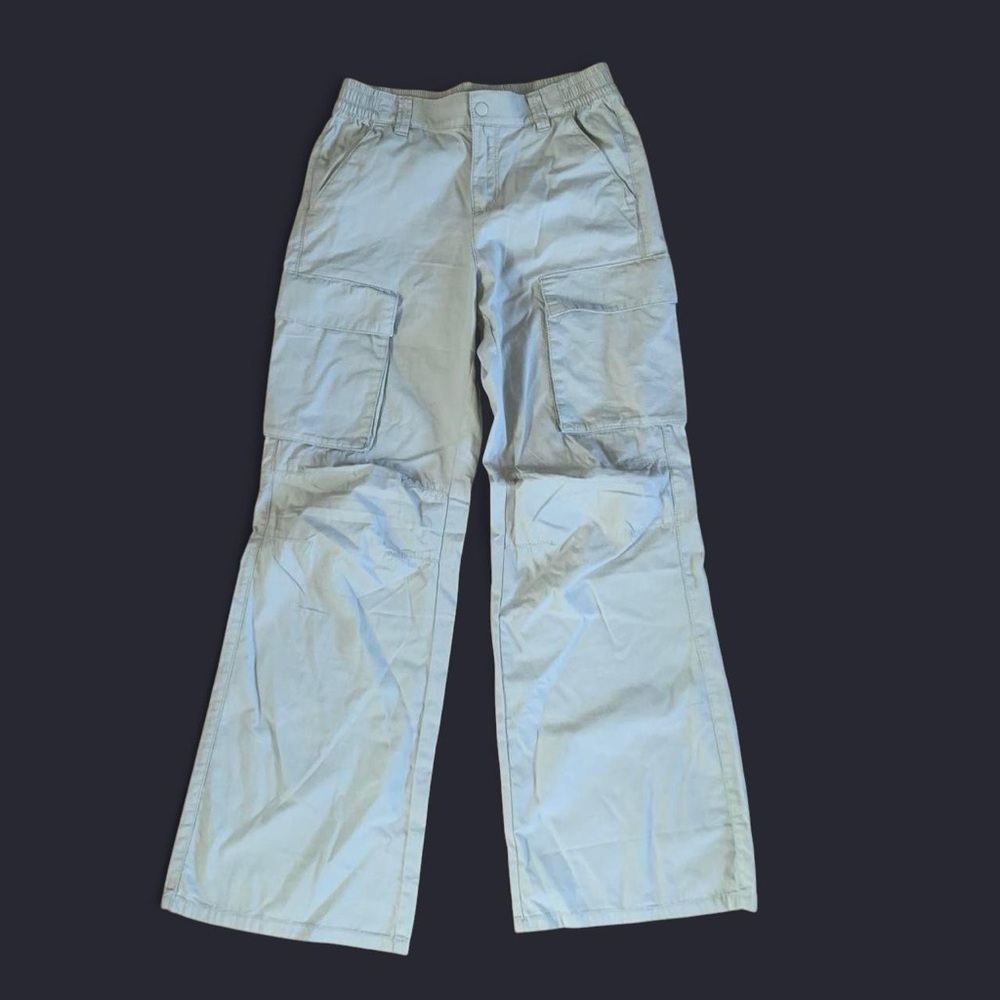 H&M Light Khaki Cargo Pants with Flared Hem